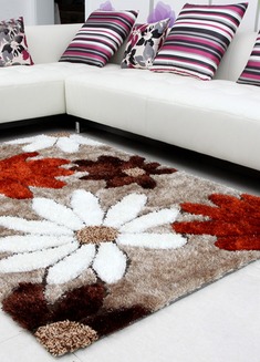 混纺长方形客厅地毯