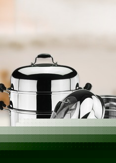 三层锅底不锈钢蒸锅