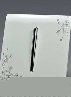 白色印花双控开关