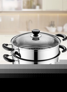 可视锅盖双层蒸锅