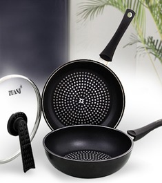 进口健康不粘无油烟锅具套装
