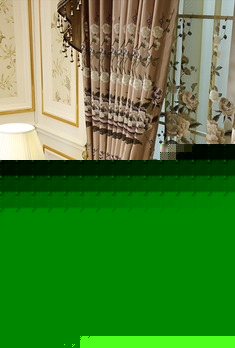 定制穿杆式绣花窗帘