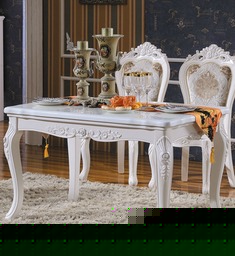 1.4米大理石台面餐桌椅组合