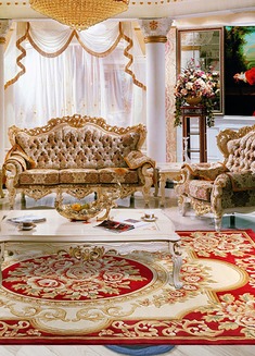 剪花加长羊毛地毯