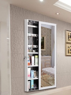 悬挂式穿衣镜含储物柜