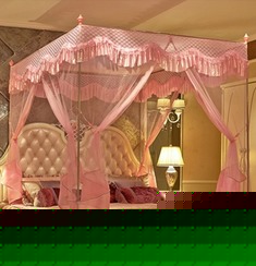 方形三开门公主蚊帐