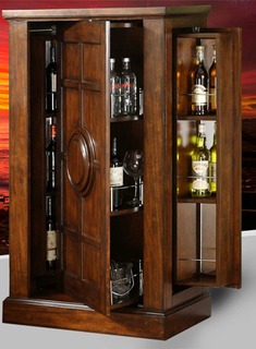 实木旋转酒柜