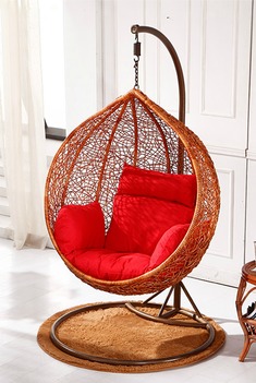 古朴编制吊篮椅