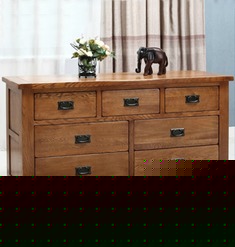 古朴原木色七斗柜