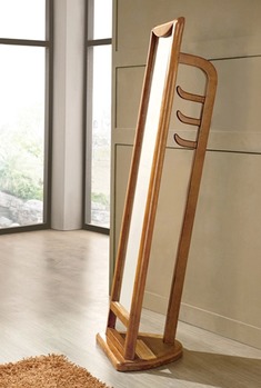 进口虎斑木穿衣镜