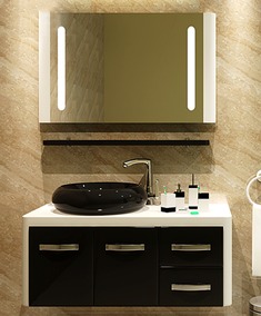 黑白经典陶瓷浴柜