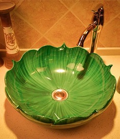 原创荷花型陶瓷台盆