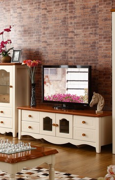 地中海茉莉白电视柜