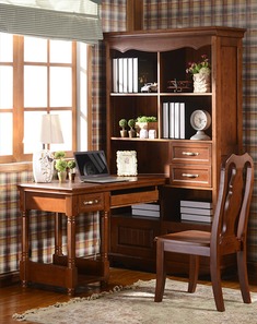 全实木仿古组合书桌