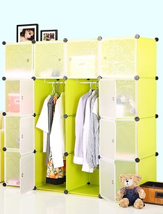 收纳格折叠组合衣柜