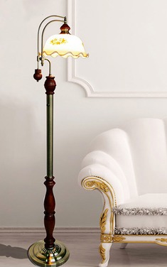 玻璃灯罩金属客厅落地灯