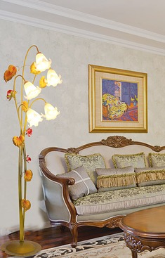 磨砂玻璃灯罩客厅落地灯