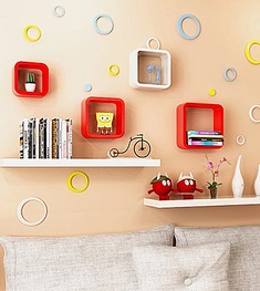 创意小正方形板式书架