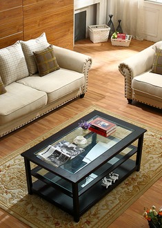 实木几脚黑胡桃茶桌