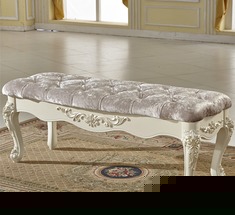 实木雕花床尾凳