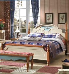 实木雕花儿童床