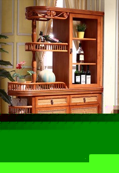 实木翡翠藤酒柜