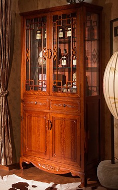 中式实木酒柜