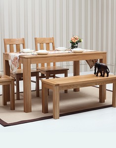 北美橡木组合餐桌椅