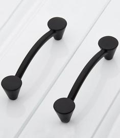 高品质纯正黑色柜门把手