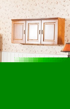 现代中式三门柏木吊柜