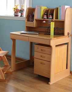 榉木儿童组合学习桌