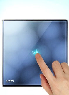 蓝灰色亚克力触摸开关