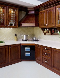 复古红橡实木整体橱柜