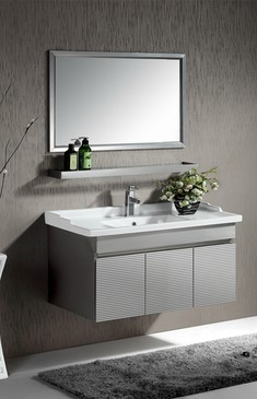 不锈钢现代悬挂式浴室柜