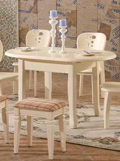 实木折叠餐桌椅