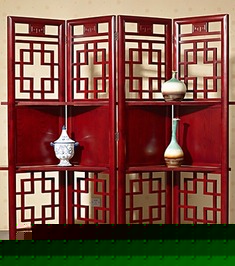 镂空雕花实木屏风