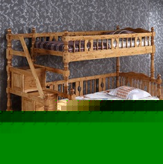 美式胡桃木子母床