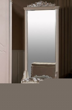 白色置物穿衣镜