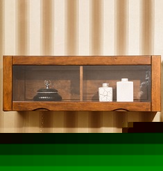 中式金丝楠木吊柜