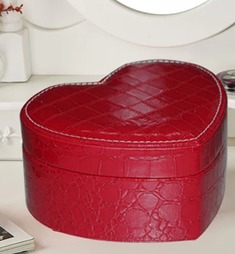 双层皮质首饰盒