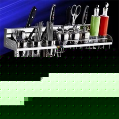 可移动加厚不锈钢厨房挂架