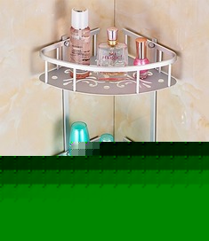 双层镂空太空铝浴室置物架