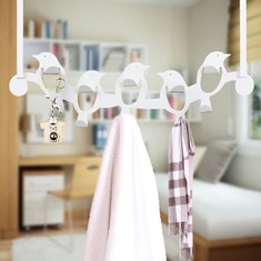 创意小鸟不锈钢免钉挂衣钩