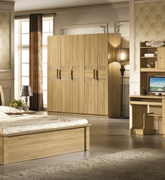 宜家橡木色简约衣柜