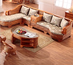 藤制沙发家具组合