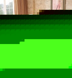 松木象牙白双人床