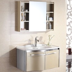 贵臣卫浴不锈钢香槟色浴室柜