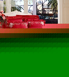 大红提花婚庆四件套