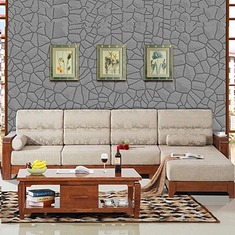 实木沙发组合带贵妃位