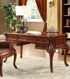 奢华手工雕花环保书桌